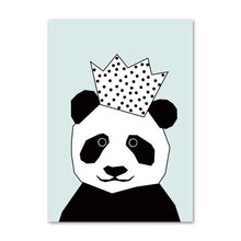 Load image into Gallery viewer, Simple Nordic Style Prints Cartoon Panda Posters Canvas Painting Wall Art Stars Picture Baby Kids Room Rabbit Home Decoration