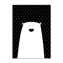 Load image into Gallery viewer, Simple Nordic Style Prints Cartoon Panda Posters Canvas Painting Wall Art Stars Picture Baby Kids Room Rabbit Home Decoration