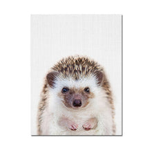 Load image into Gallery viewer, Baby Animal Posters and Prints Rabbite Giraffe Elephant Canvas Painting Nursery Wall Art Nordic Picture Kids Room Decoration