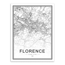 Load image into Gallery viewer, Black White Custom World City Map Paris London New York Posters Nordic Living Room Wall Art Pictures Home Decor Canvas Paintings