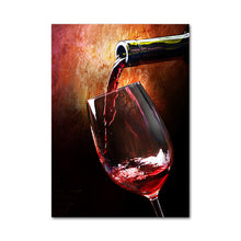 Load image into Gallery viewer, Red Wine Glass Oil Painting Prints Poster Modern Canvas Art Bar Restaurant Kitchen Wall Decoration Dinning Living Room Decor
