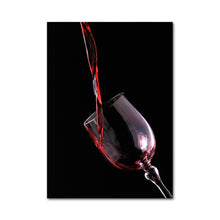Load image into Gallery viewer, Red Wine Glass Oil Painting Prints Poster Modern Canvas Art Bar Restaurant Kitchen Wall Decoration Dinning Living Room Decor
